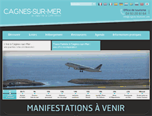 Tablet Screenshot of cagnes-tourisme.com